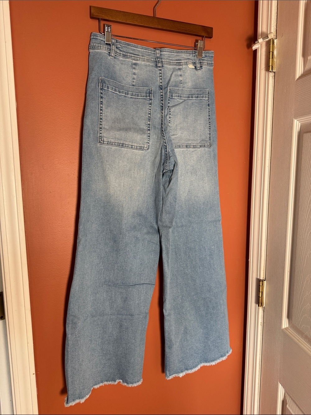 Billabong Light Blue Wide-Leg Jeans with Frayed Hem - Picture 3 of 3